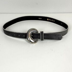 Vintage Ruza 4004 Grey Suede Silver Buckle Rivet Trim S